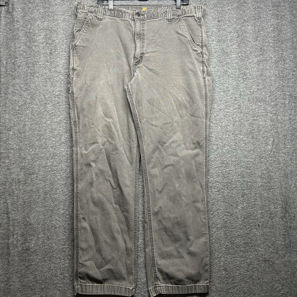 Carhartt‎ Jeans Mens 40x34 Gray Vintage Wash Relaxed Fit Straight Leg Workwear